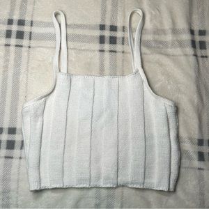 White Sweater Cropped Tank Top!